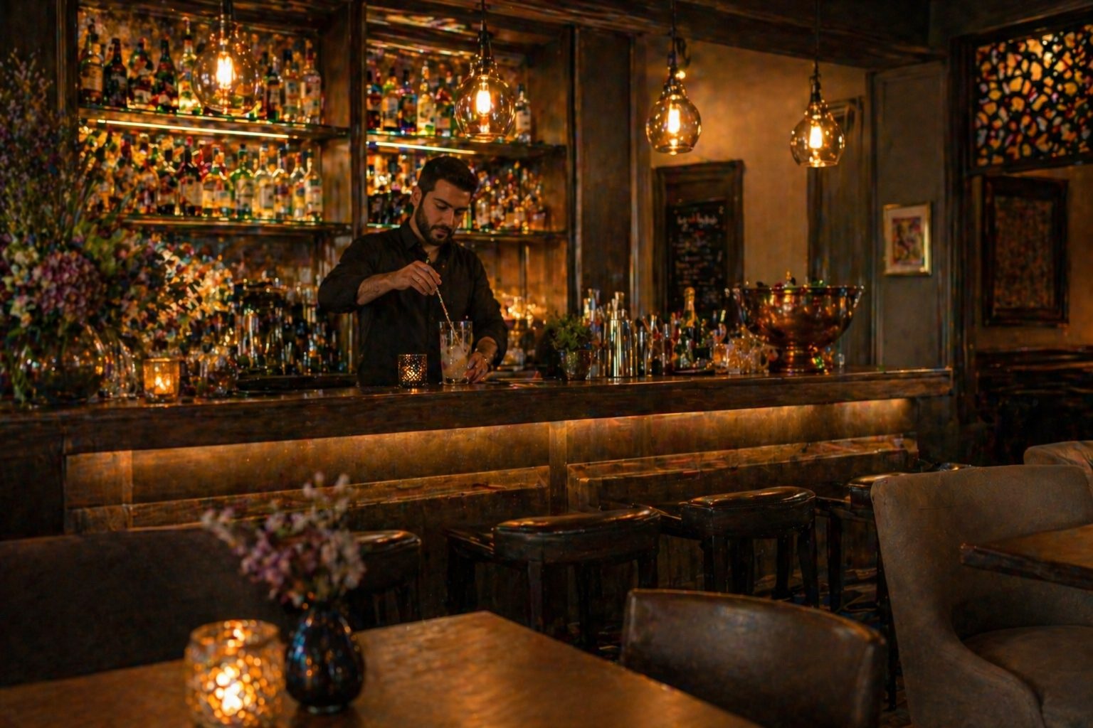 Bar mit Barkeeper